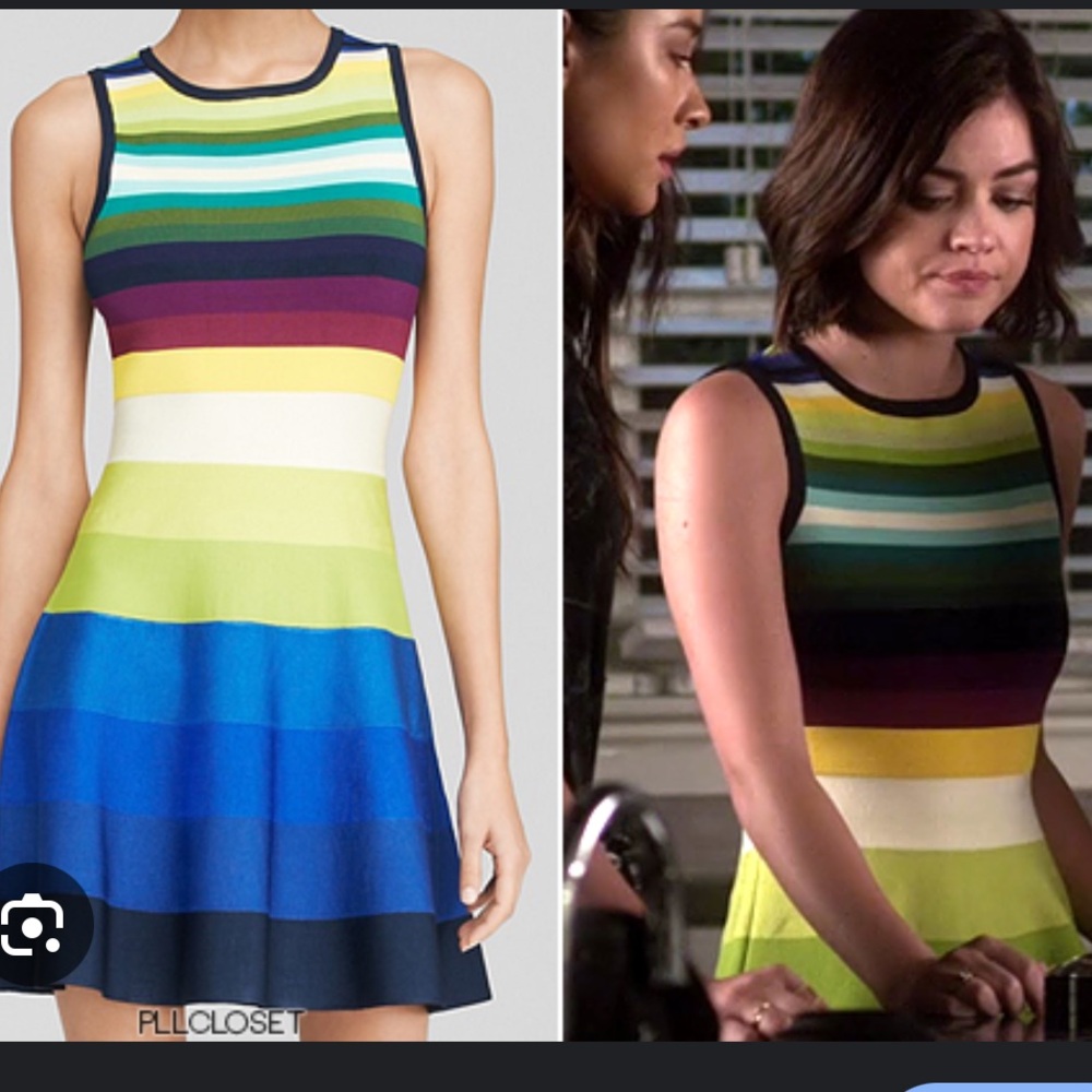 Karen Millen rainbow dress ASO PLL
